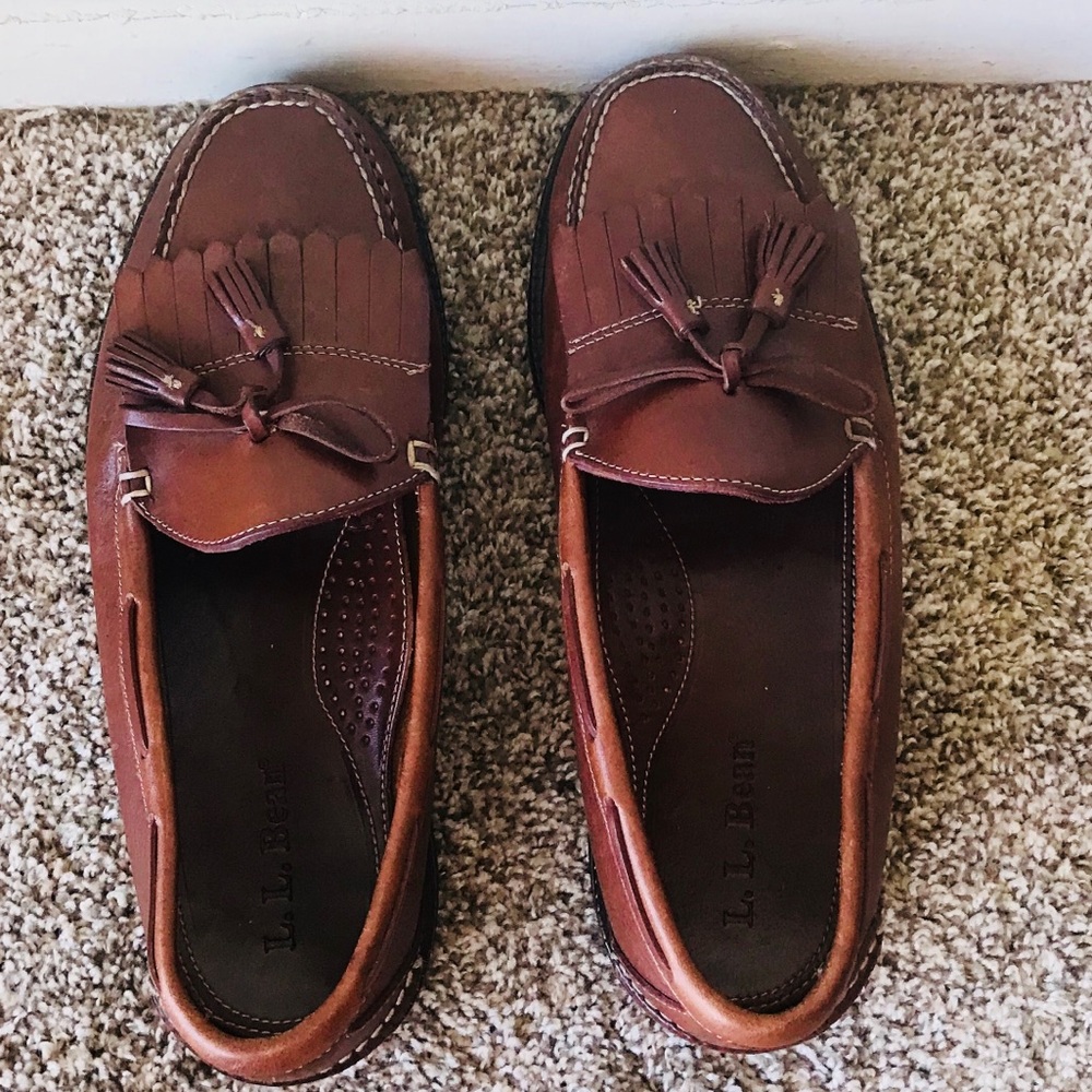 L.L. Bean Men’s Brown Leather Shoes Size 12 EE - Picture 3 of 8